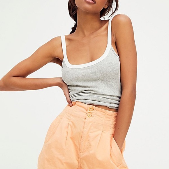 FREE PEOPLE ORANGE PLEATED SHORTS NWOT - Picture 4 of 9